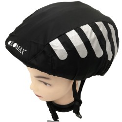 Bike Helmet Rain Cover with Reflective Strip and Promotional 1-Color Logo Printing