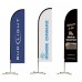 Beach flag with cross-shaped metal tube base and water bag, customized digital print