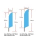 Beach flag with cross-shaped metal tube base and water bag, customized digital print