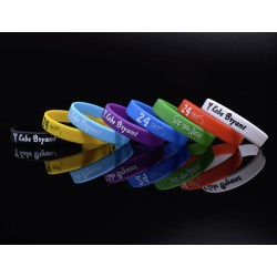 Silicone wristband, one color print with logo