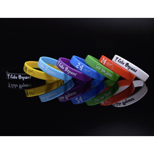 Silicone wristband, one color print with logo